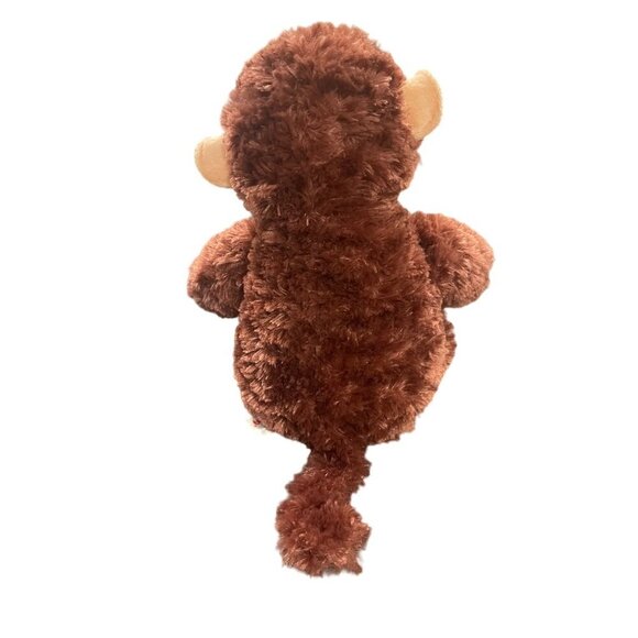 Aurora Brown Plush Monkey Chimp Sitting Stuffed Animal Toy 10 inches - Picture 4 of 9
